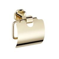 THG NIHAL PORCELAINE IVOIRE Держатель туалетной бумаги с крышкой, цвет Soft gold