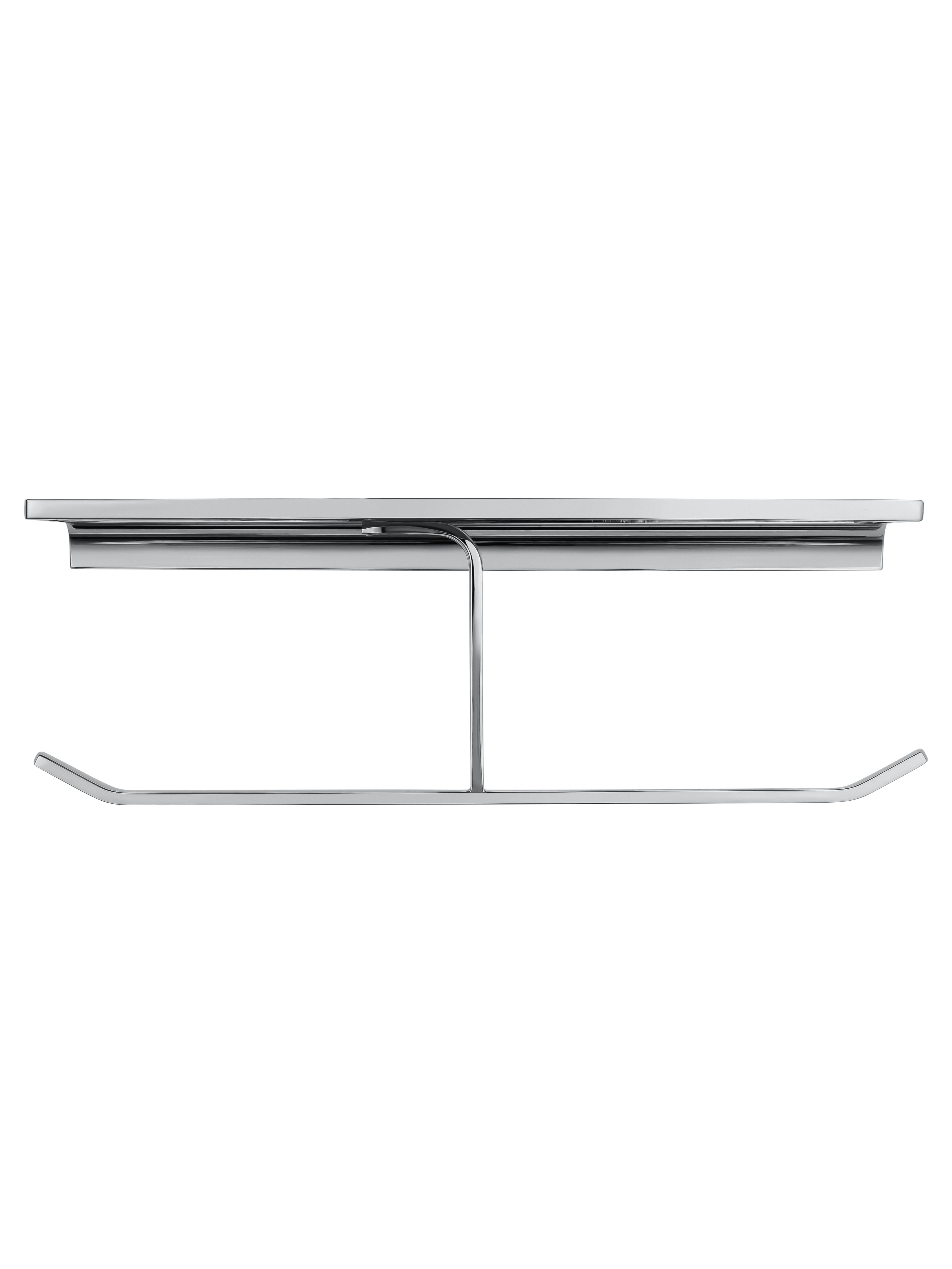 Двойной держатель для туалетной бумаги с полкой WONZON & WOGHAND ECLIPSE, Хром (WW-9156)