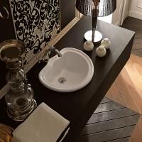 KERASAN Retro Раковина  встраиваемая 50х41см, с переливом, цвет белый