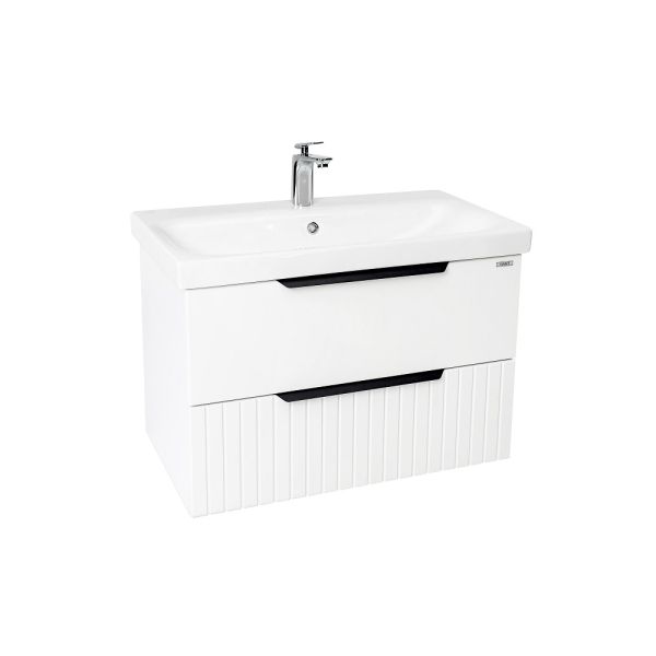 Тумба VIANT "Сицилия" 2 ящика подвесная белая 425x764x520 под раковину .S-UM-MOD80/1 (MODUO 80) (VSIC80MDBEL-T2YP)