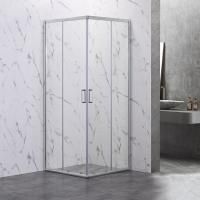 Душевой угол Veconi Rovigo RV-101B, 900x900x1900, черный, стекло прозрачное