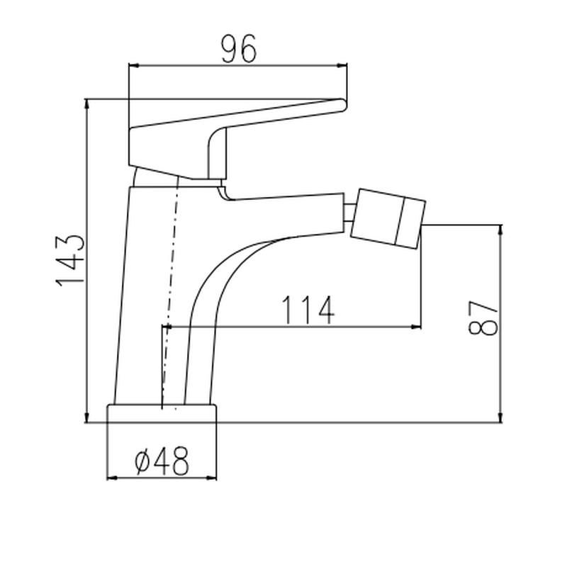 Смеситель для биде Rav Slezak COLORADO CO145.5KCMATZ, черный/золото