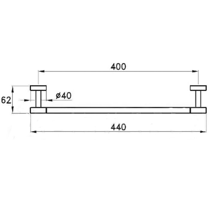 Stella Lucilla Полотенцедержатель настенный 40 см 602/40 цвет: хром Stella Lucilla Полотенцедержатель настенный 40 см 602/40 цвет: хром