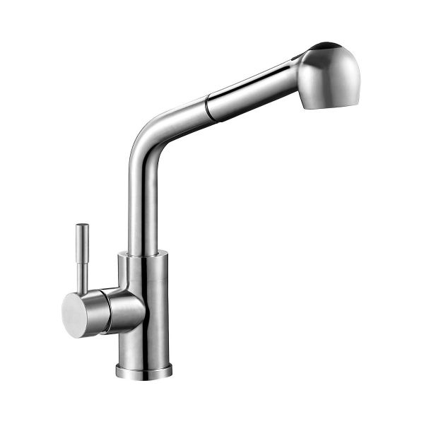 Смеситель для кухни с выдвижным изливом и режимом "душ" G.Lauf ZAP4-E090, нержавеющая сталь
