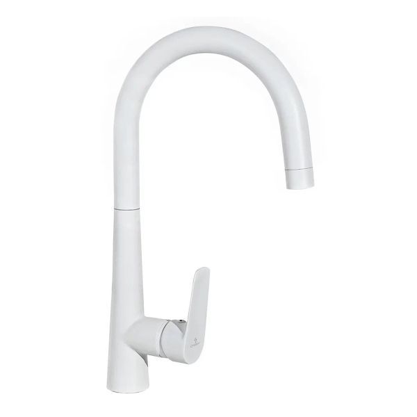 Смеситель для кухни Славен СЛ-ОД-Г2Б, белый