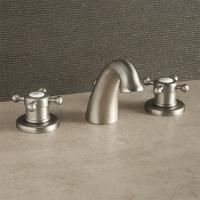HUBER Victorian Смеситель для раковины на 3 отверстия с донным клапаном, цвет никель матовый