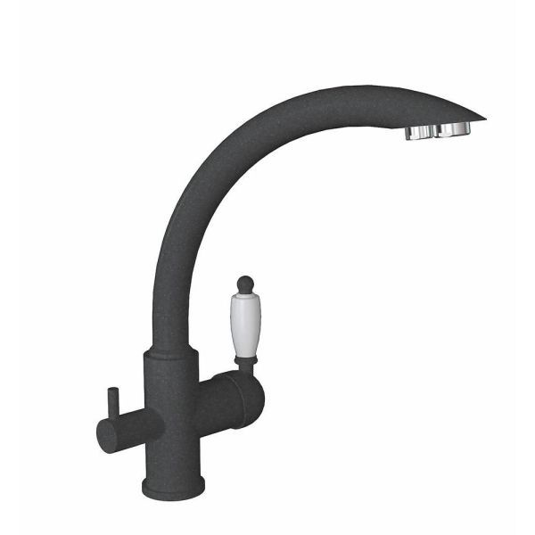 Смеситель для кухни с подключением фильтра Florentina ШАЛЕ 333.25H.2113.102, черный