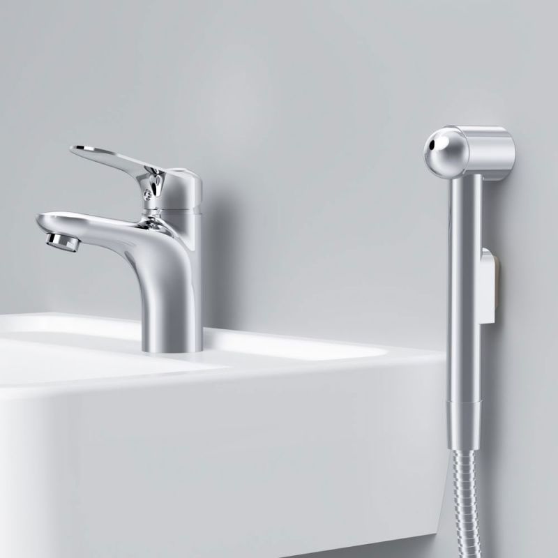 F85C03000 Sunny, смеситель для умывальника с гиг.душем, хром, шт F85C03000 Sunny, смеситель для умывальника с гиг.душем, хром, шт