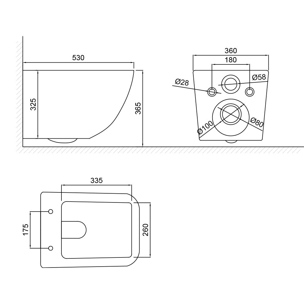 Унитаз подвесной WesnaArt OCEAN 207-OCE12, белый, артикул 207-OCE12