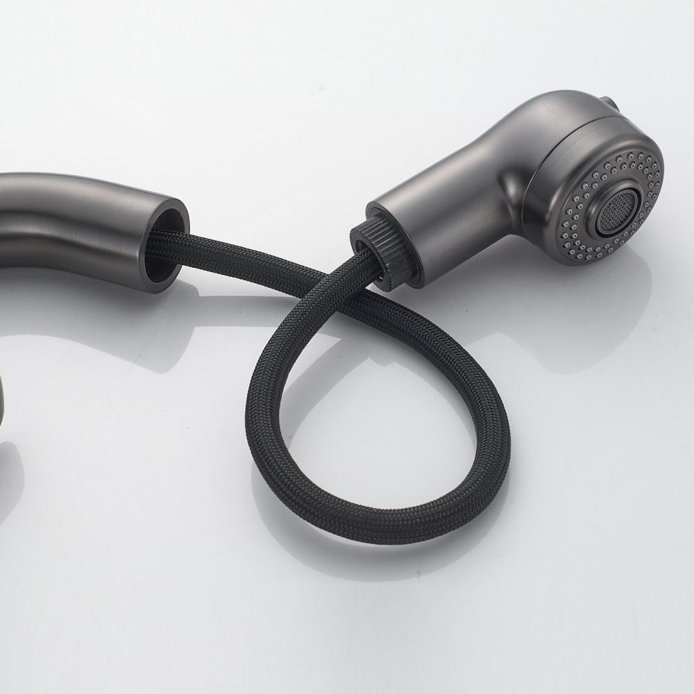 Смеситель для раковины многофункциональный Raffine F291T, оружейная сталь