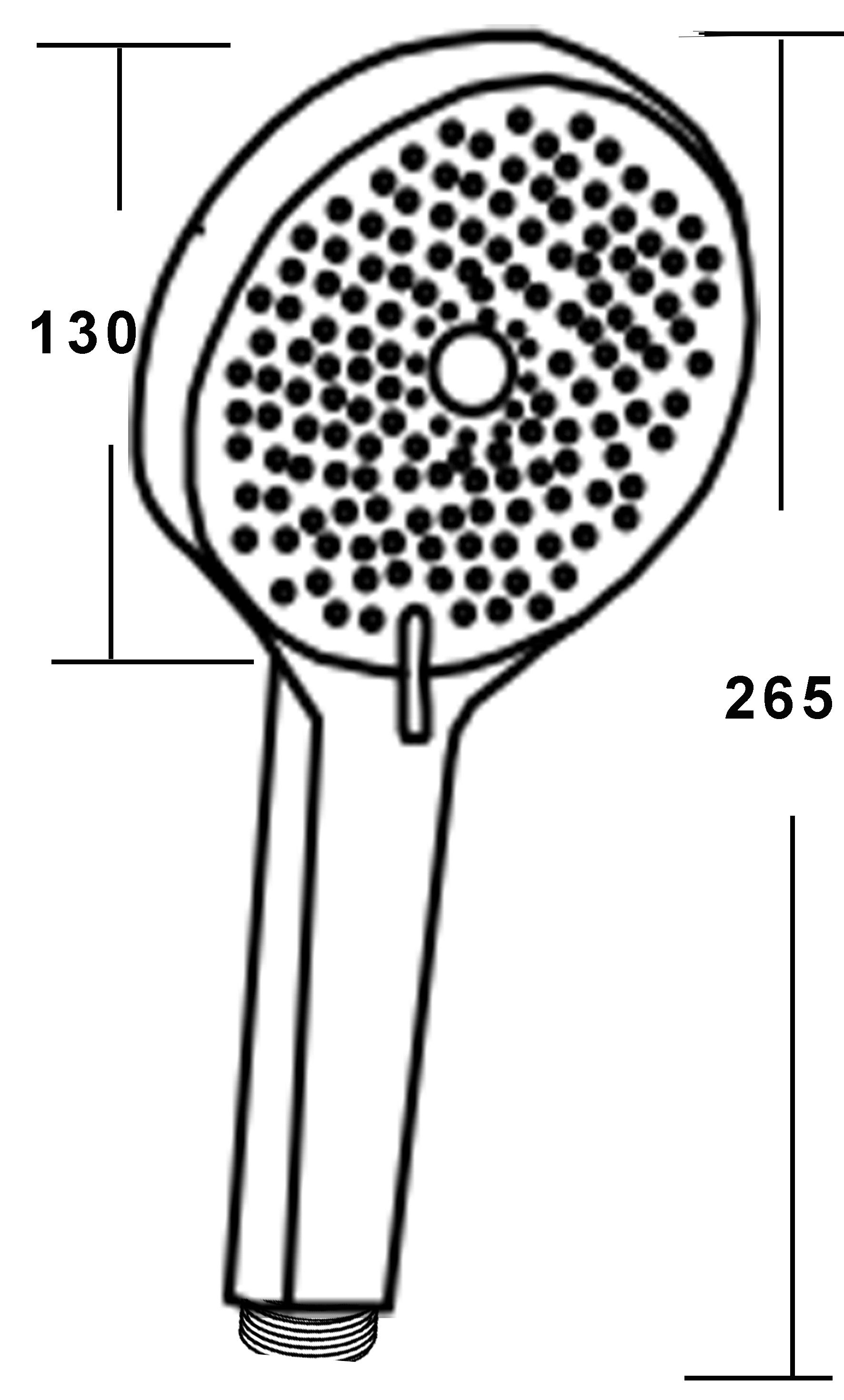 Ручной душ, 3 реж., диам. 130  артикул: VSP16, VODA