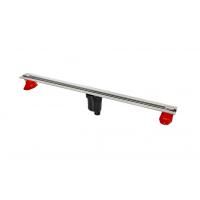 Желоб BERGES водосток SUPER Slim 1000, матовый хром, S-сифон D50/105 H50 вертикальный Желоб BERGES водосток SUPER Slim 1000, матовый хром, S-сифон D50/105 H50 вертикальный