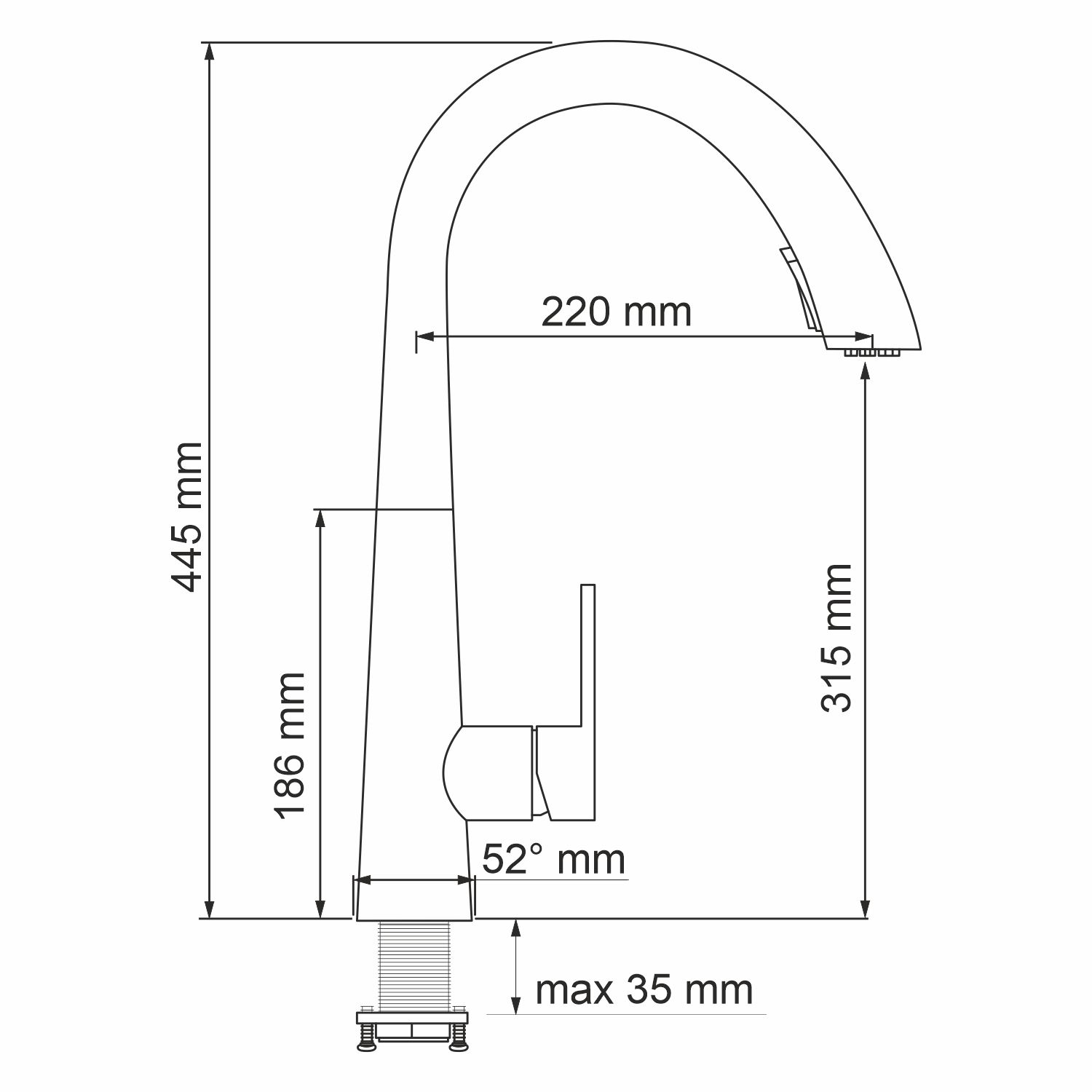 A8667 Смеситель для кухни с выдвижной лейкой