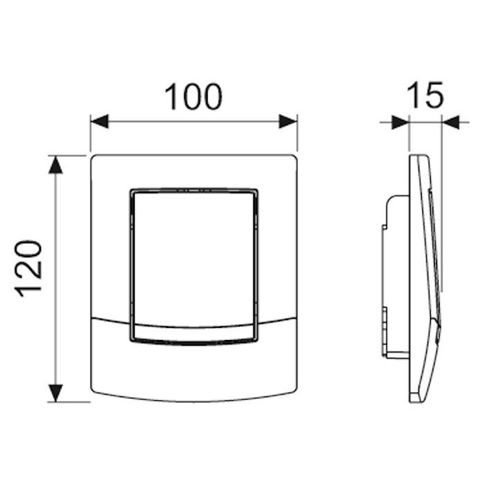Панель TECEplanus Urinal, хром гл.