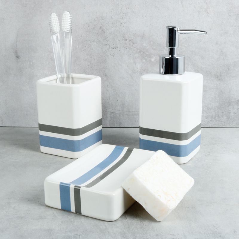 Дозатор жидкого мыла FIXSEN DONY FX-232-1, белый/голубой