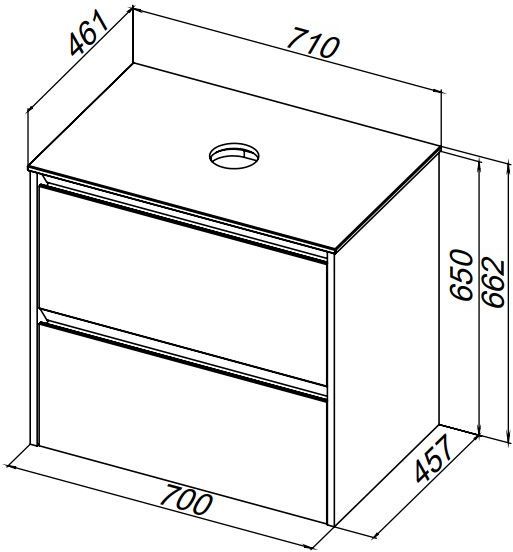 Тумба под раковину Allen Brau Activity 70 1.34011.BGM синий матовый/олива браш