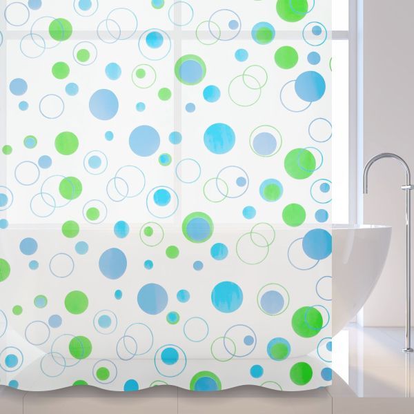 Штора для ванной комнаты Savol S-6PEVA02, круги