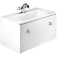 Тумба с раковиной Iddis Rise 90 подвесная Белая