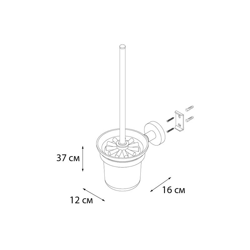 Ершик FIXSEN COMFORT GOLD FX-87013, матовое золото, артикул FX-87013
