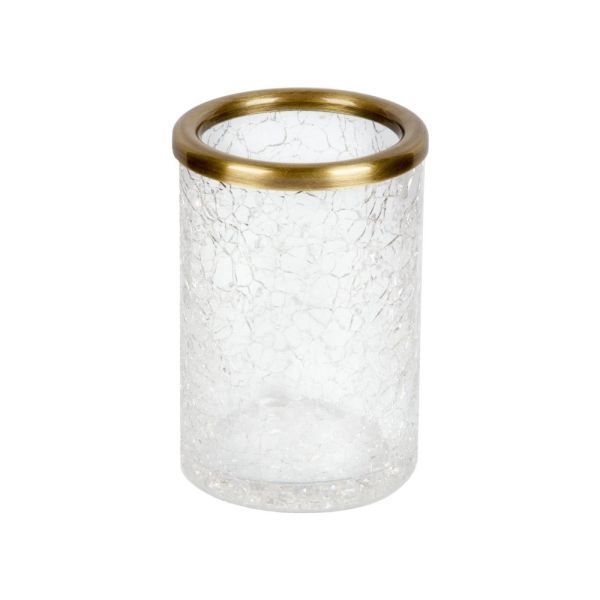 Surya Crystal, стакан 7х7хh10 см, эффект битого стекла, цвет светлая бронза