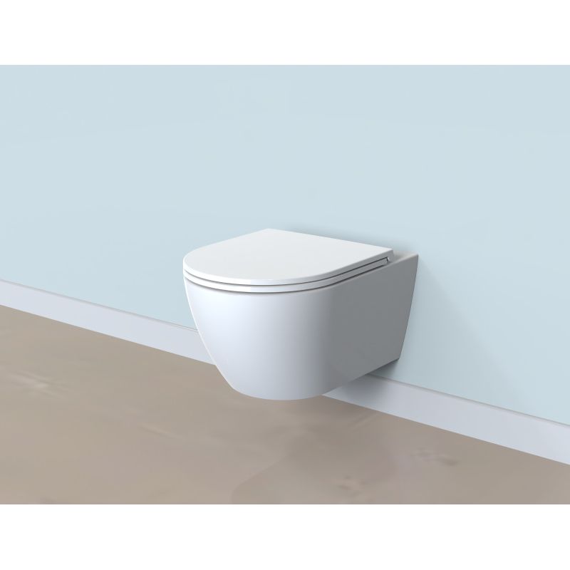Унитаз подвесной SMARTFLOW URBAN безободковый с микролифтом, SMF812-WH, белый, артикул SMF812-WH