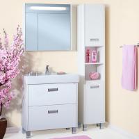 Тумба под раковину Бриклаер Палермо 80 белая высокоглянцевая