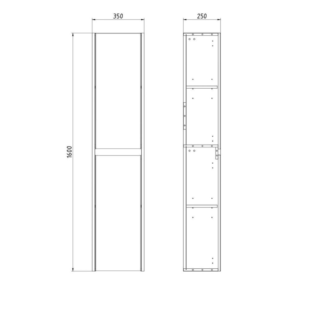 Пенал Dreja Luxury 35 см, серый базальт, артикул 99.2014