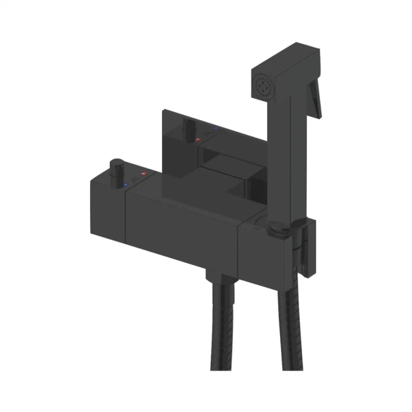 Гигиенический душ с термостатом Rose R965H, черный