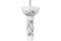 Раковина Sanita Luxe Art Flora ARTSLWB10 Белая с узором Раковина Sanita Luxe Art Flora ARTSLWB10 Белая с узором