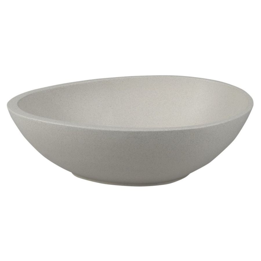 Раковина-чаша PUNC из искусственного камня, со сливом, 53x39см, на столешницу, белый песчаник, Sapho Раковина-чаша PUNC из искусственного камня, со сливом, 53x39см, на столешницу, белый песчаник, Sapho