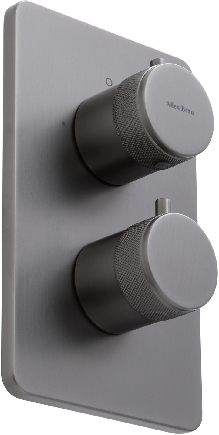 Смеситель для ванны Allen Brau Priority 5.31213-MG (с внутренней частью, 2 выхода) графит браш, артикул 5.31213-MG