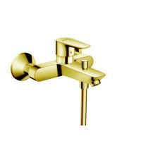Смеситель для ванны и душа, Hansgrohe, Talis E, тип открывания воды-однорычажный, тип регулирования воды-керамический узел смешивания, тип установки-настенный, отверстия для монтажа-2, вынос излива, мм-194, цвет-полированное золото, регулируемое ограничен Смеситель для ванны и душа, Hansgrohe, Talis E, тип открывания воды-однорычажный, тип регулирования воды-керамический узел смешивания, тип установки-настенный, отверстия для монтажа-2, вынос излива, мм-194, цвет-полированное золото, регулируемое ограничен
