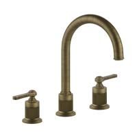 GESSI VENTI20 Смеситель для раковины на 3 отверстия,  излив 172 мм., , цвет Antique Brass