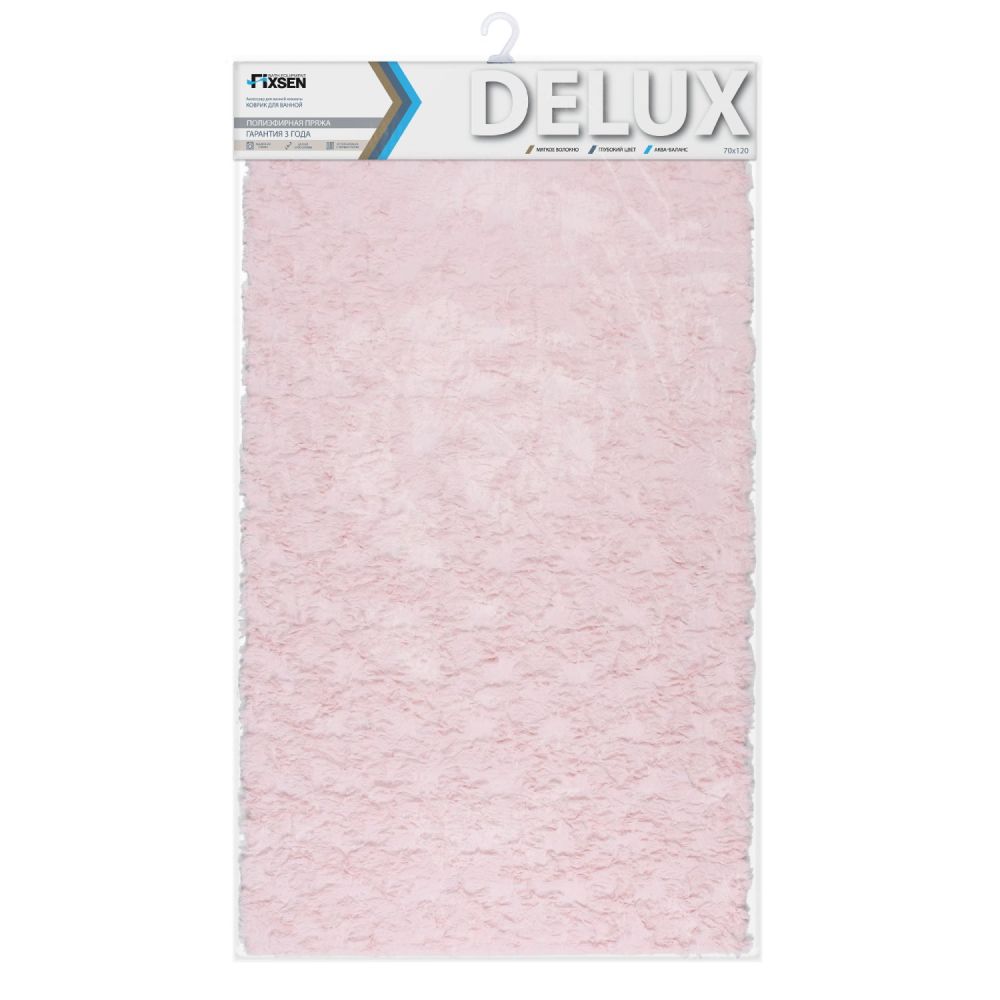 Коврик для ванной комнаты FIXSEN DELUX FX-9040B, розовый, артикул FX-9040B