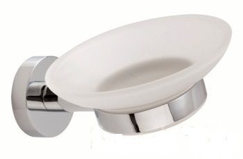 Stil Haus Rondo, настенная стеклянная мыльница, цвет хром