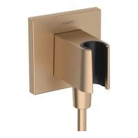HG Шланговое подключение hansgrohe FixFit Porter E с держателем для душа, цвет: шлифованная бронза HG Шланговое подключение hansgrohe FixFit Porter E с держателем для душа, цвет: шлифованная бронза