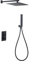 Душевой комплект Allen Brau Infinity 5.21016-31 (с внутренней частью, 2 выхода) черный матовый