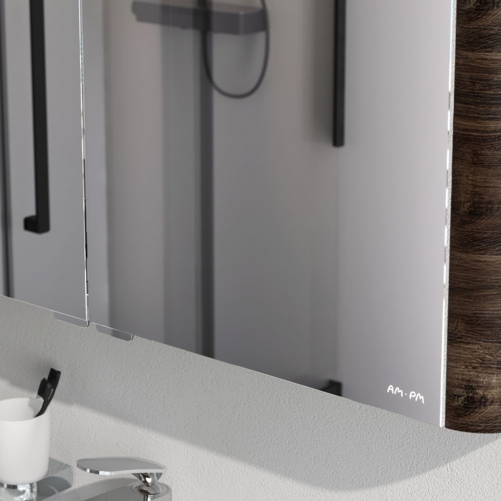 M30MCX1001NF Sensation, зеркало, зеркальный шкаф, 100 см, с подсветкой, орех, текстурированная, шт M30MCX1001NF Sensation, зеркало, зеркальный шкаф, 100 см, с подсветкой, орех, текстурированная, шт