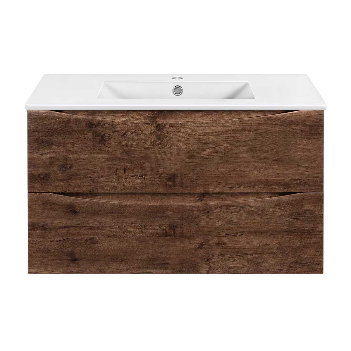 База под керамическую раковину Mia Slim 900 подвесная, 2 выкатных ящика soft close, R.Wood, артикул VMC-2MC900S1RW