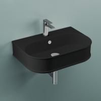 Artceram ATELIER Раковина подвесная 65х45хh15см, 1 отв (+2 намеченных), перелив, цвет: черный матовый