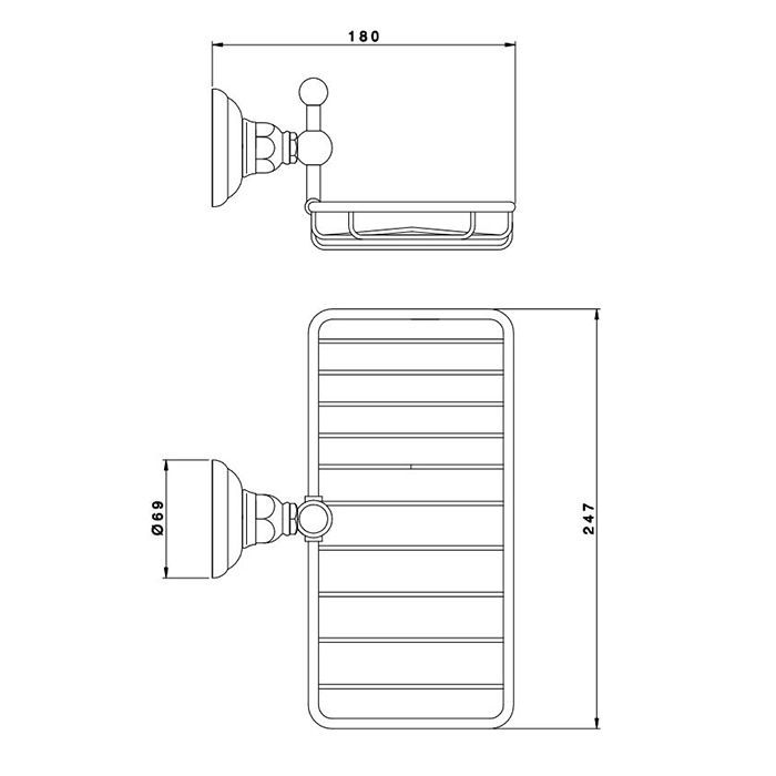Nicolazzi Accessori Мыльница-решетка подвесная, цвет: бронза
