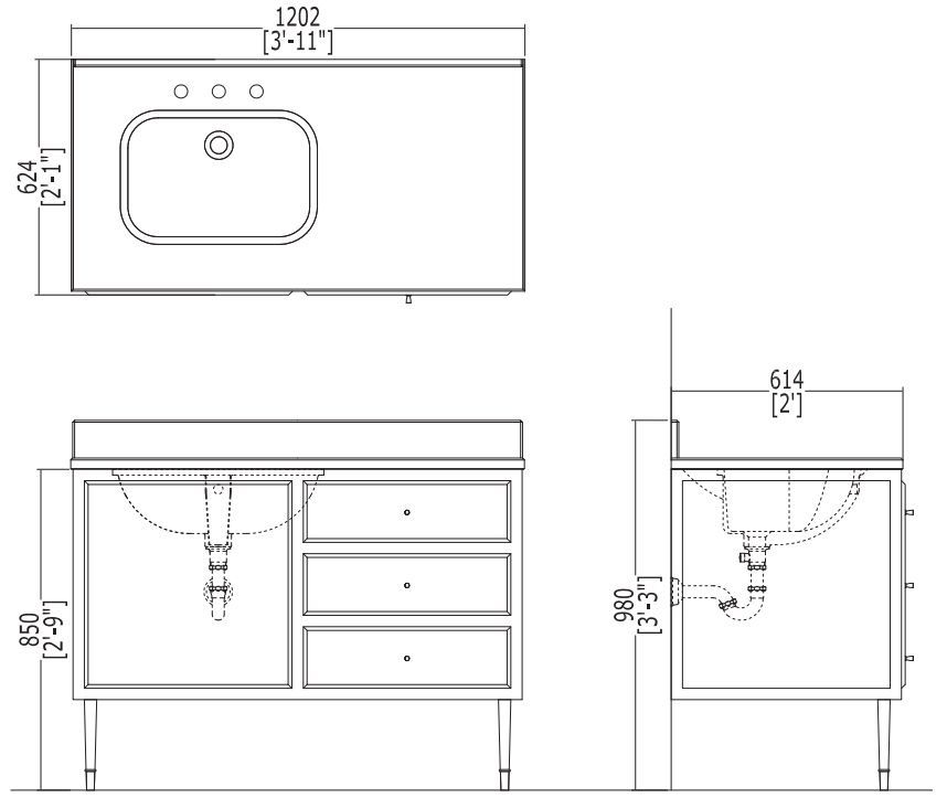 Devon Swindon Раковина встраиваемая под столешницу (55,5х38,5 cм), цвет: белый, артикул ACSWINDONDS bi