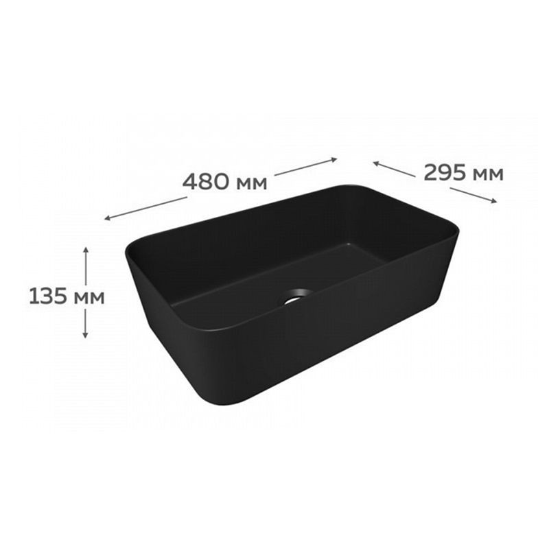 Раковина чаша Maretti UM13NS48-560, черная, артикул UM13NS48-560