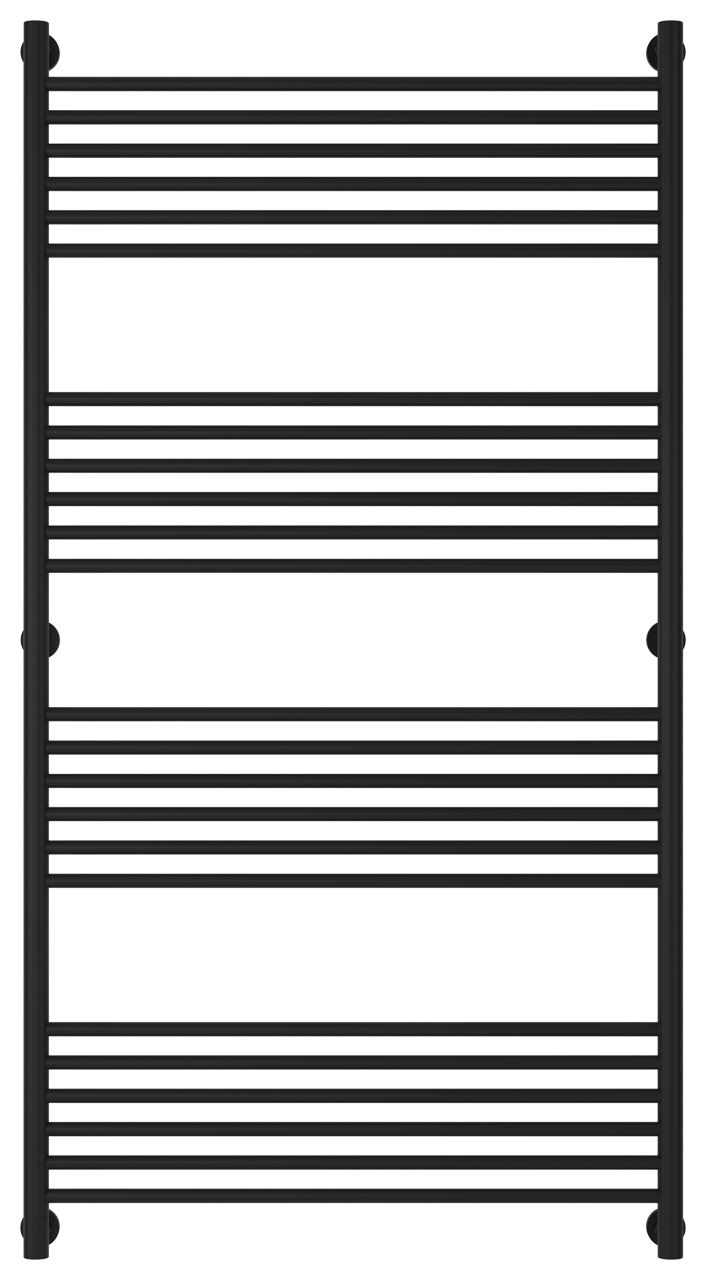 Полотенцесушитель водяной "Богема+" прямая 1500х800 (Матовый Чёрный)