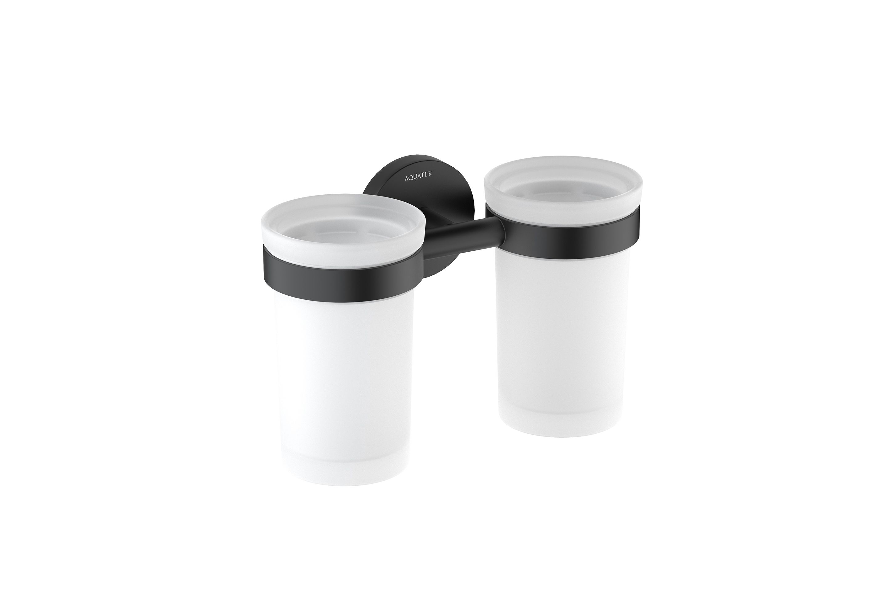 Стакан с держателем двойной AQUATEK, матовый черный AQ4117MB ЕВРОПА Стакан с держателем двойной AQUATEK, матовый черный AQ4117MB ЕВРОПА