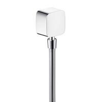 Шланговое подсоединение, Hansgrohe, Fixfit, стандарт подвода воды-1/2", с клапаном обратного тока и шарнирным соединением, цвет-хром Шланговое подсоединение, Hansgrohe, Fixfit, стандарт подвода воды-1/2", с клапаном обратного тока и шарнирным соединением, цвет-хром