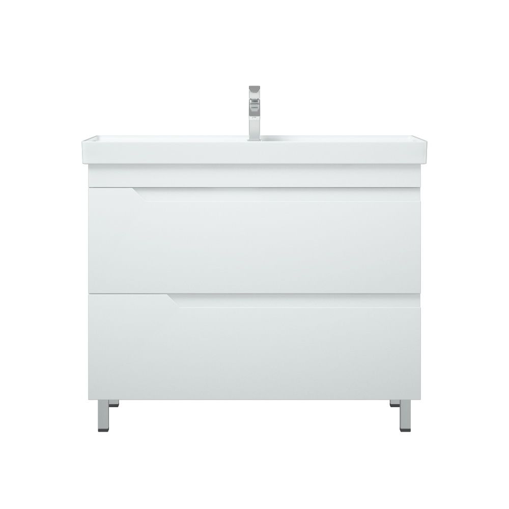 Тумба "Юта 100 Z2", Люкс белая, Фостер 100