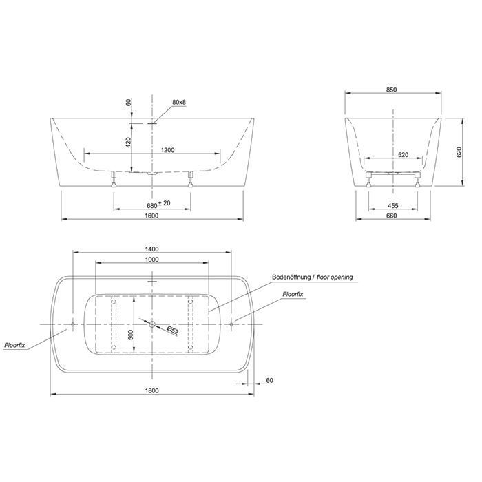 KNIEF Слив перелив с системой Click-Clack, с гибким шлангом и горизонтальным отводом, цвет хром (смонтирован на ванне)