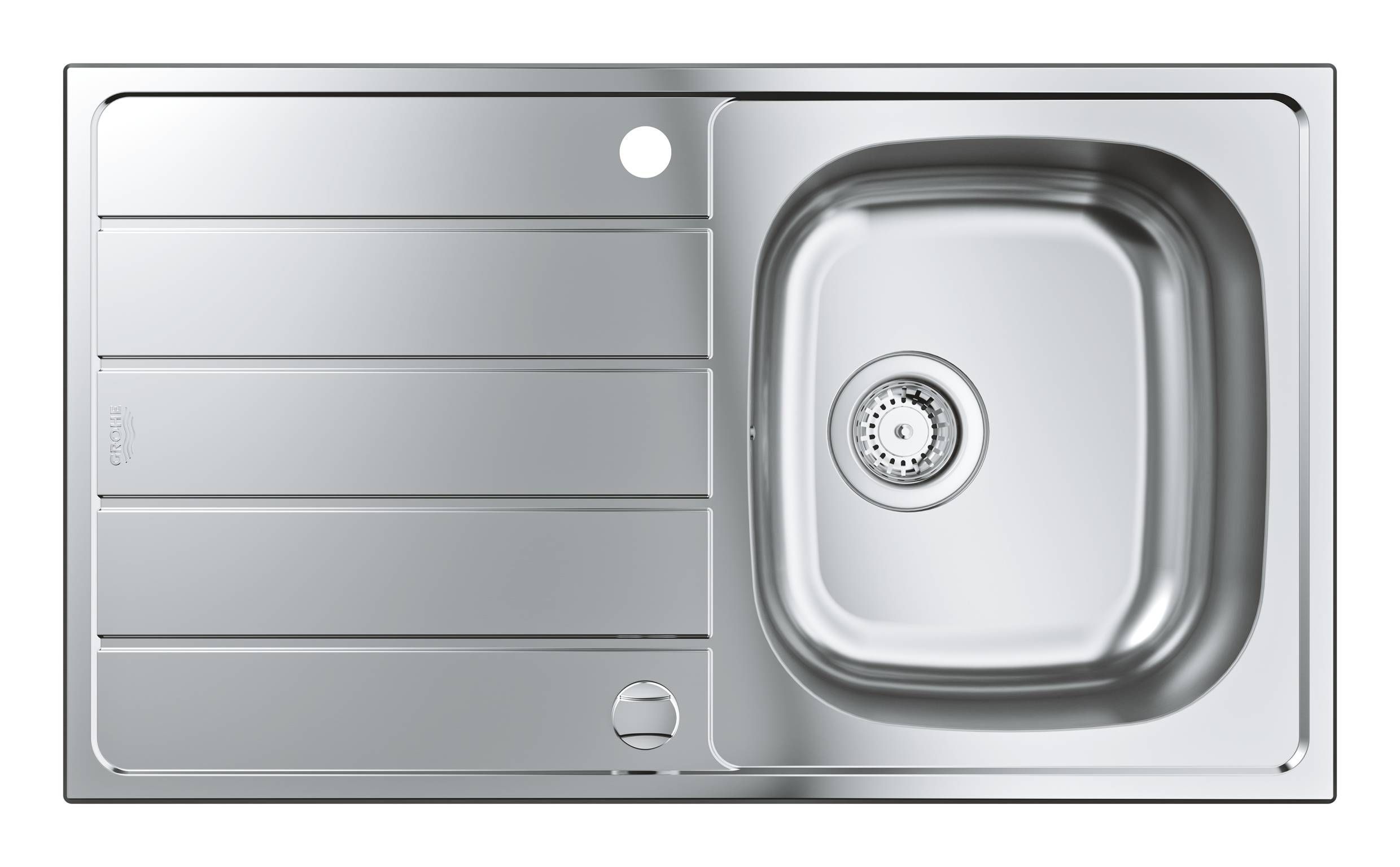 Мойка GROHE K200 45-S 86/50 1.0 с корзинчатым вентилем, нержавеющая сталь (31552SD1), артикул 31552SD1