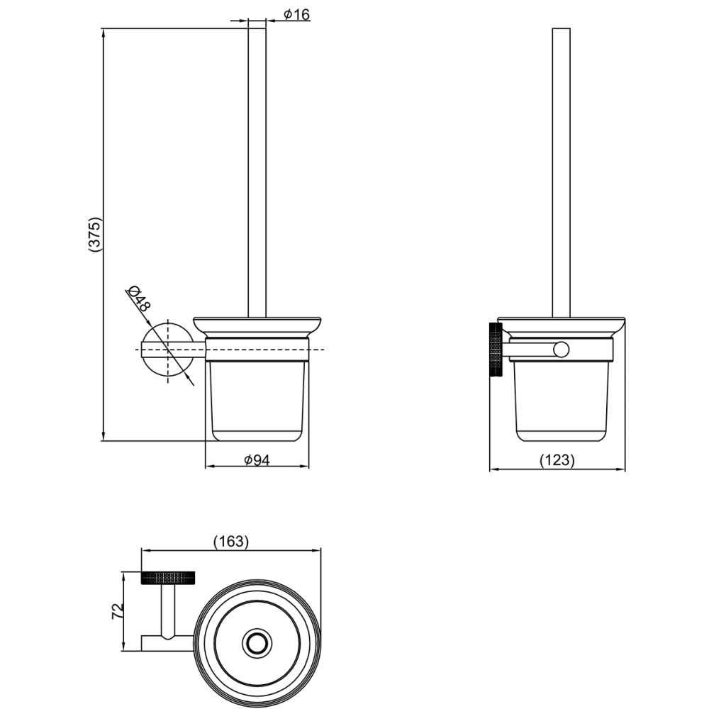 Ёршик для унитаза Lemark BELUGA подвесной, сталь, стекло, брашированный никель (LMA-8021S-BN), артикул LMA-8021S-BN